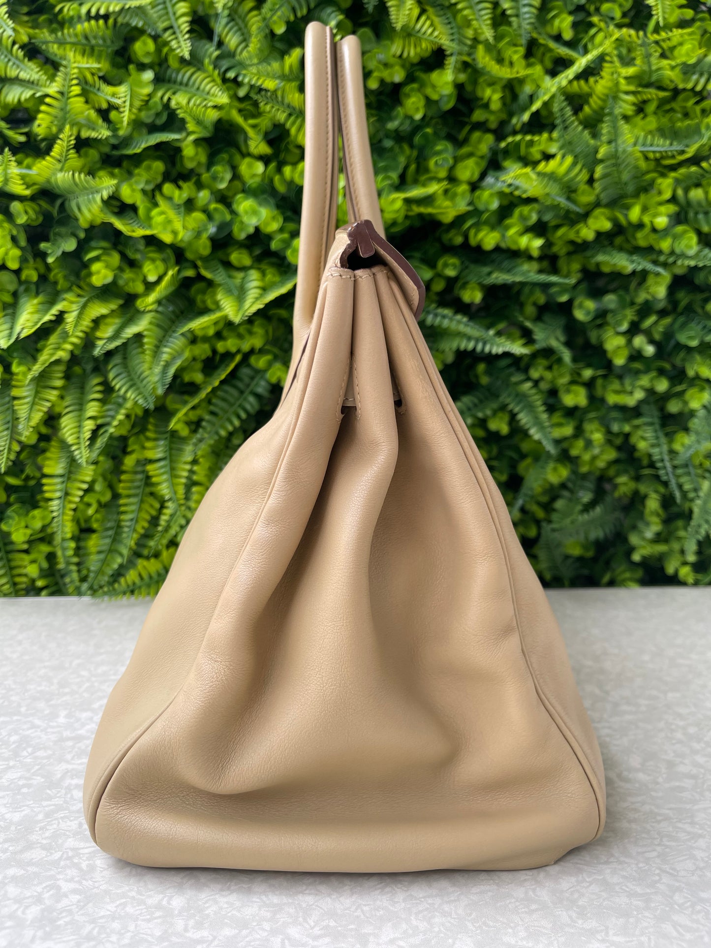 Hermes Birkin 35 em Couro Bege