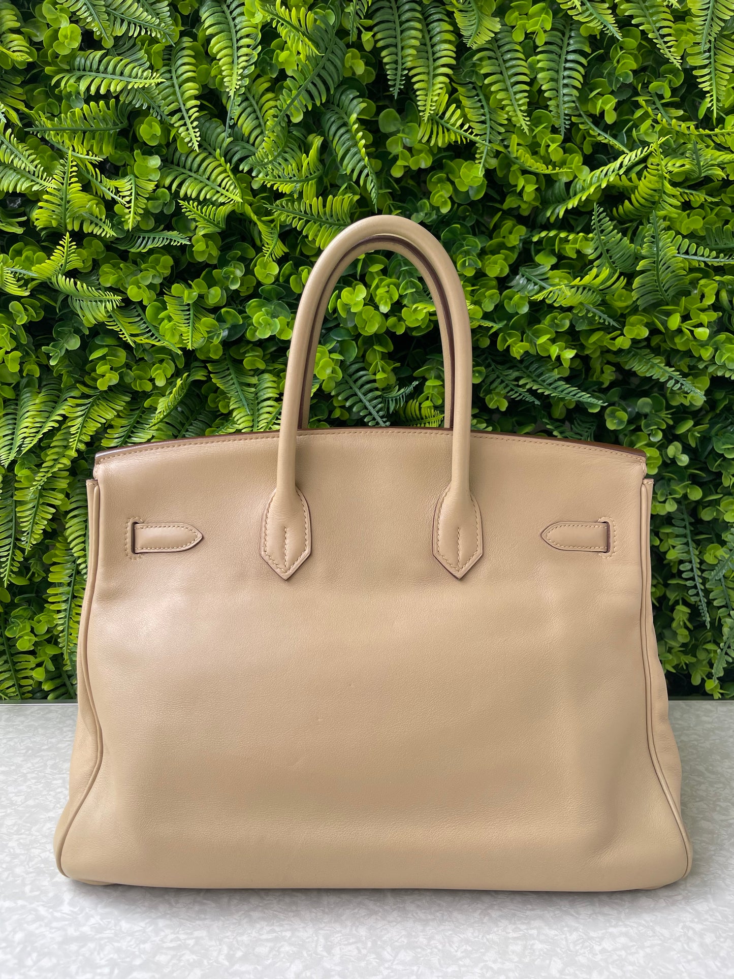 Hermes Birkin 35 em Couro Bege