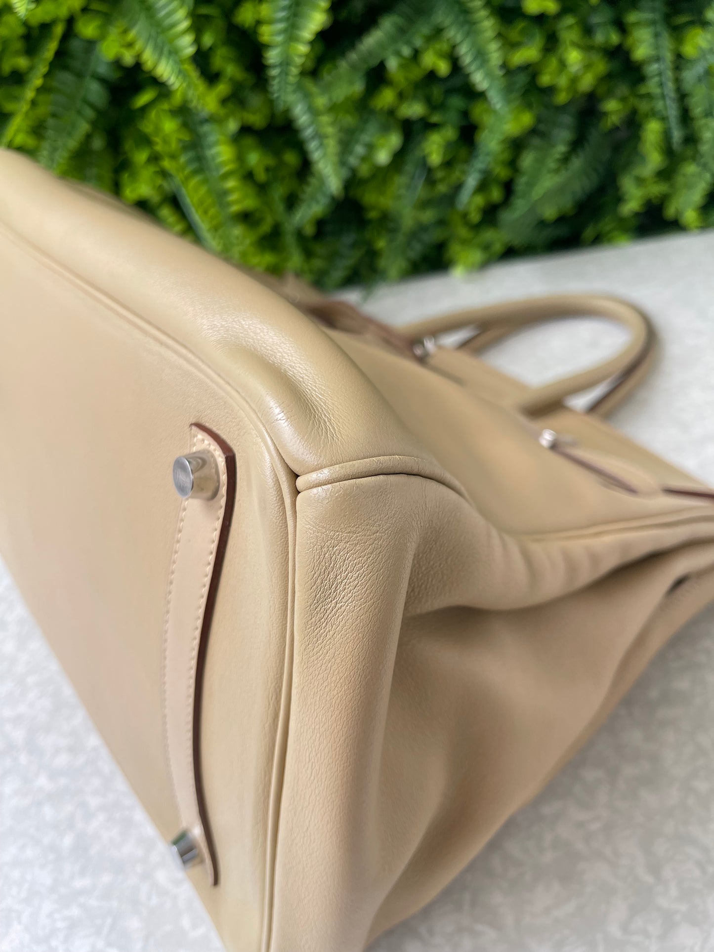 Hermes Birkin 35 em Couro Bege