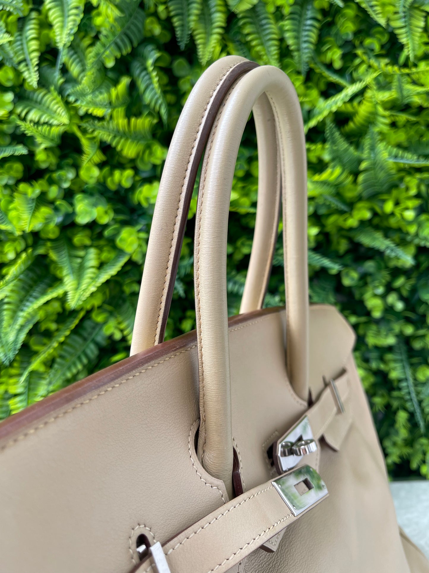 Hermes Birkin 35 em Couro Bege