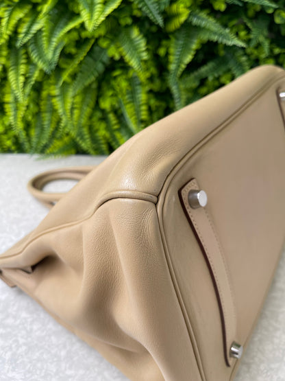 Hermes Birkin 35 em Couro Bege