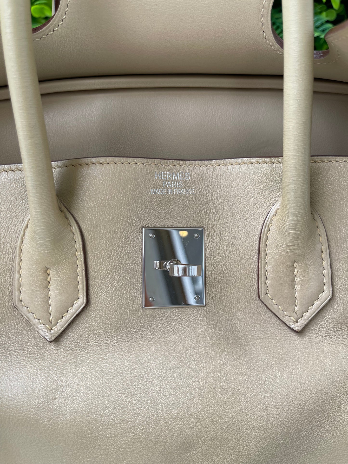 Hermes Birkin 35 em Couro Bege