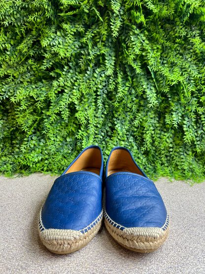 Espadrilhe Gucci Guccissima Azul Marinho