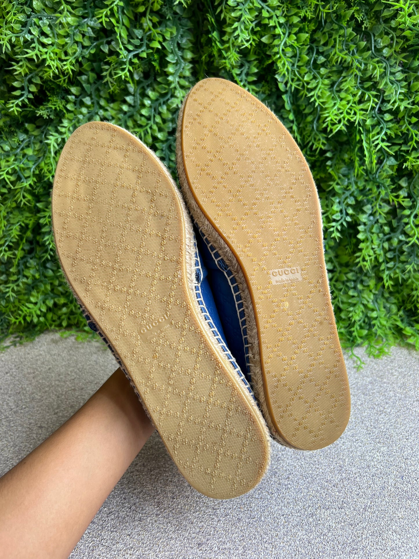 Espadrilhe Gucci Guccissima Azul Marinho