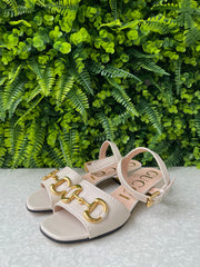 Sandália Gucci Horsebit Off White