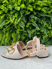 Sandália Gucci Horsebit Off White