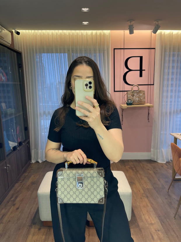 Gucci Bamboo Globe-Trotter GG Canvas