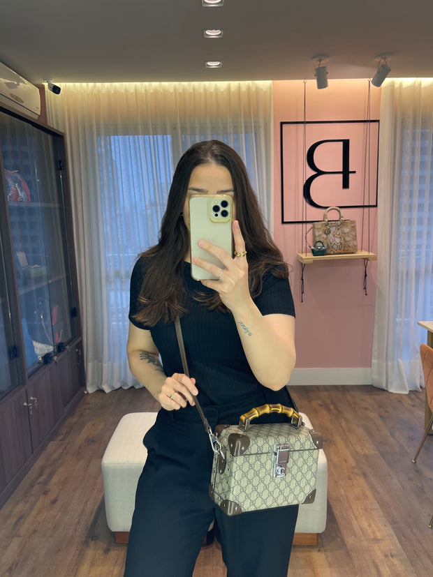 Gucci Bamboo Globe-Trotter GG Canvas