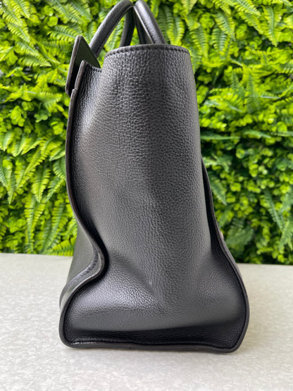 Celine Luggage Tote em Couro Preto