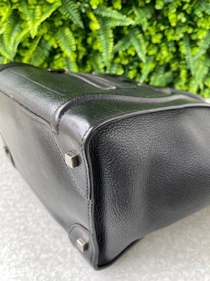 Celine Luggage Tote em Couro Preto