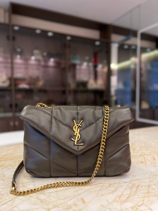 Saint Laurent Puffer Small Verde