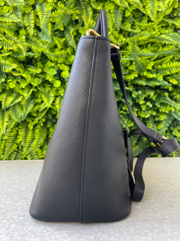 Prada Pre-Owned Saffiano Cuir Preta