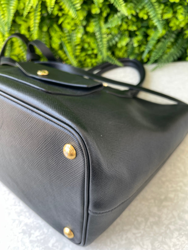 Prada Pre-Owned Saffiano Cuir Preta