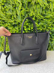 Prada Pre-Owned Saffiano Cuir Preta