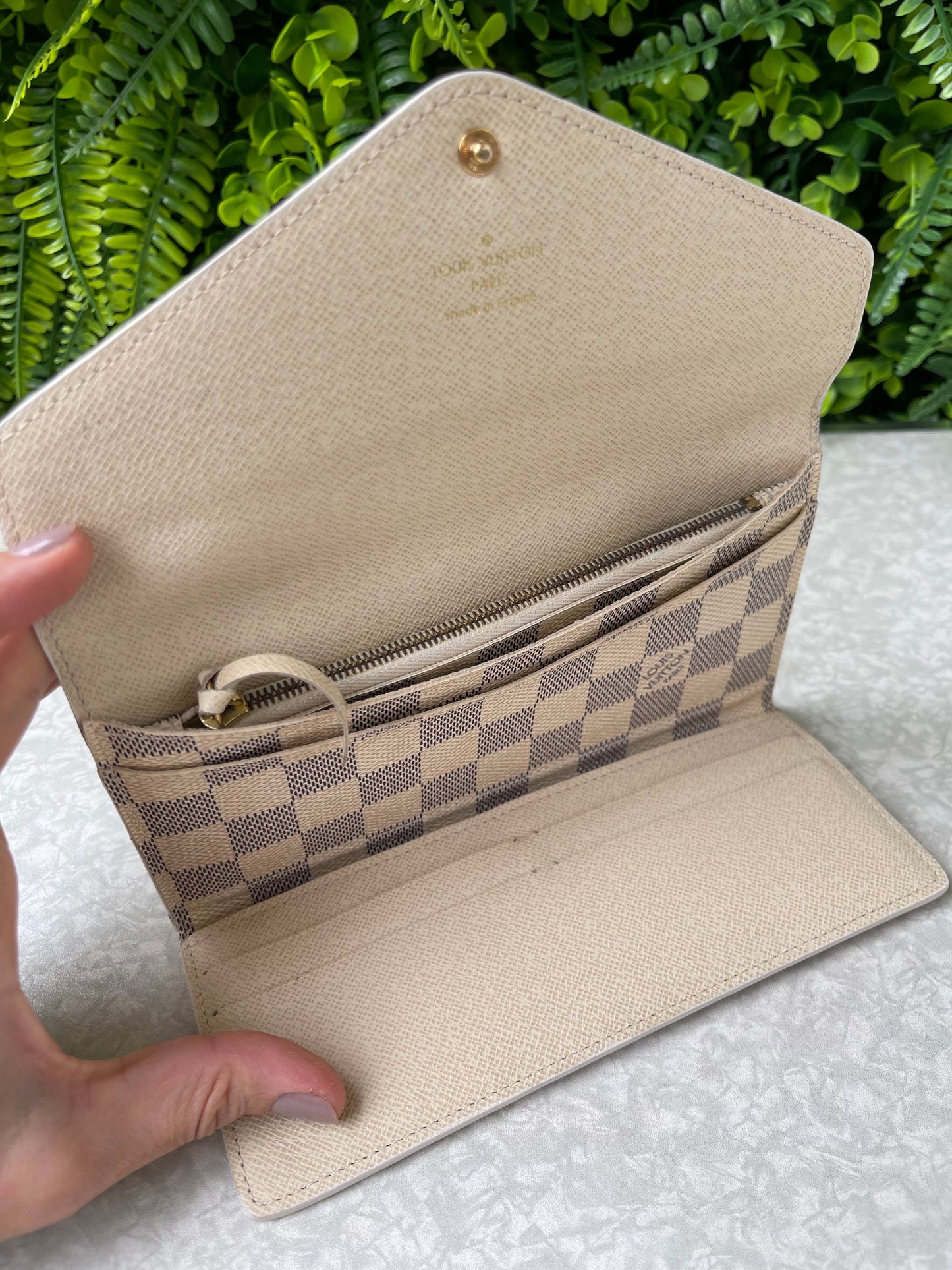 Carteira Louis Vuitton Sarah Damier Azur
