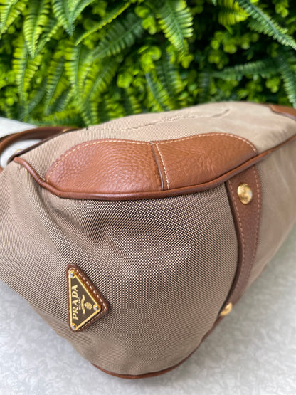 Prada Logo Jacquard Canvas