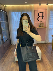 Prada Pre-Owned Saffiano Cuir Preta