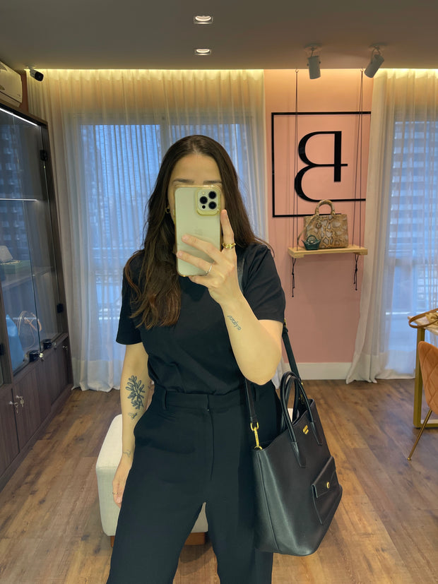 Prada Pre-Owned Saffiano Cuir Preta