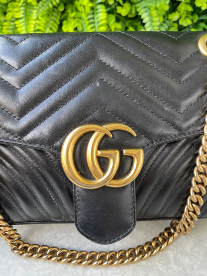 Gucci GG Marmont Small Matelassê Preta