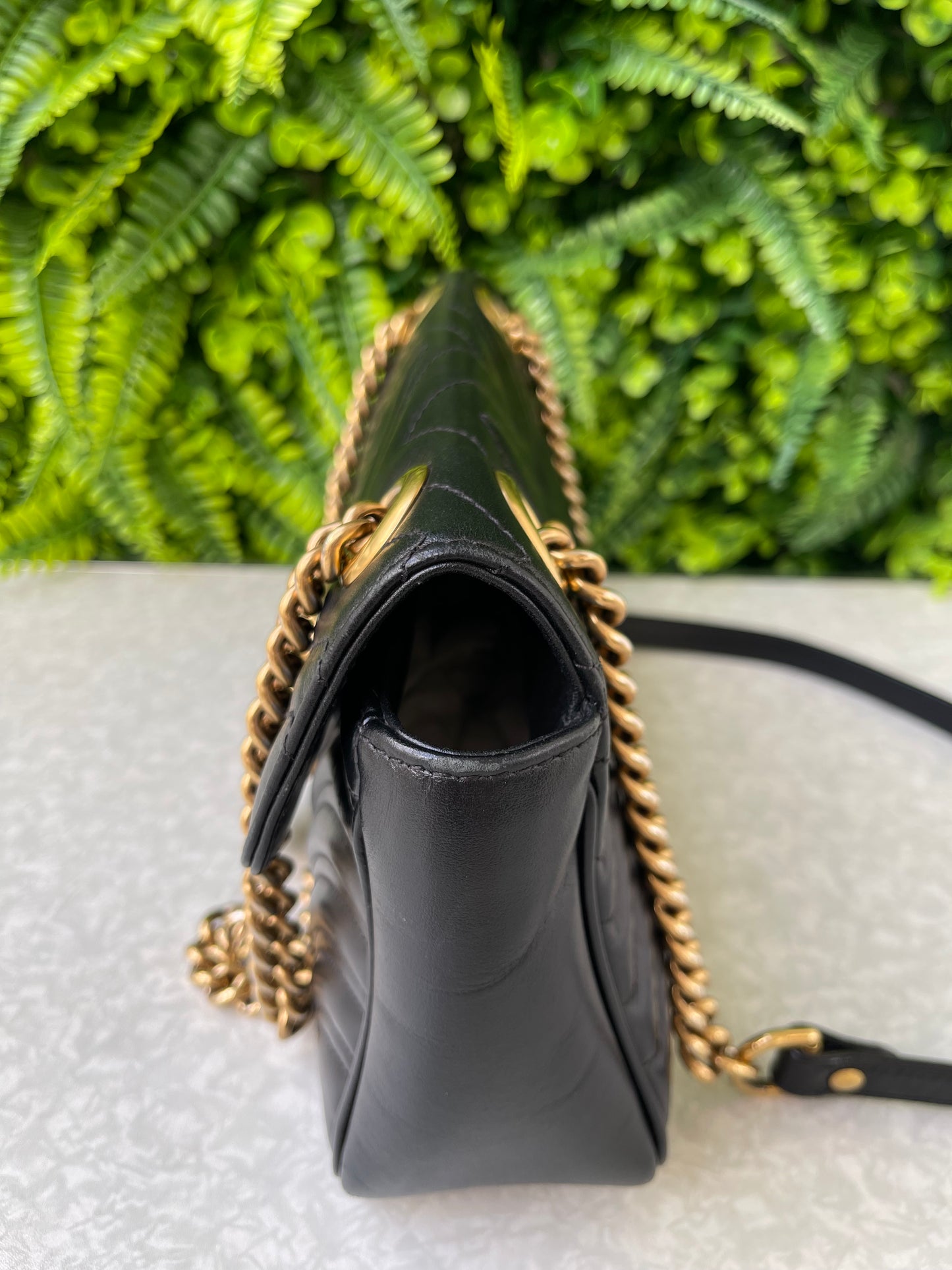 Gucci GG Marmont Small Matelassê Preta