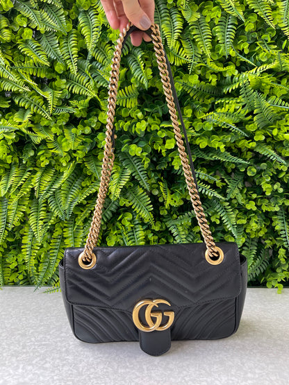 Gucci GG Marmont Small Matelassê Preta