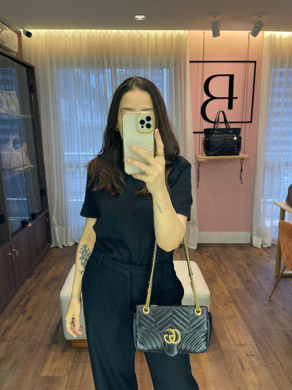 Gucci GG Marmont Small Matelassê Preta