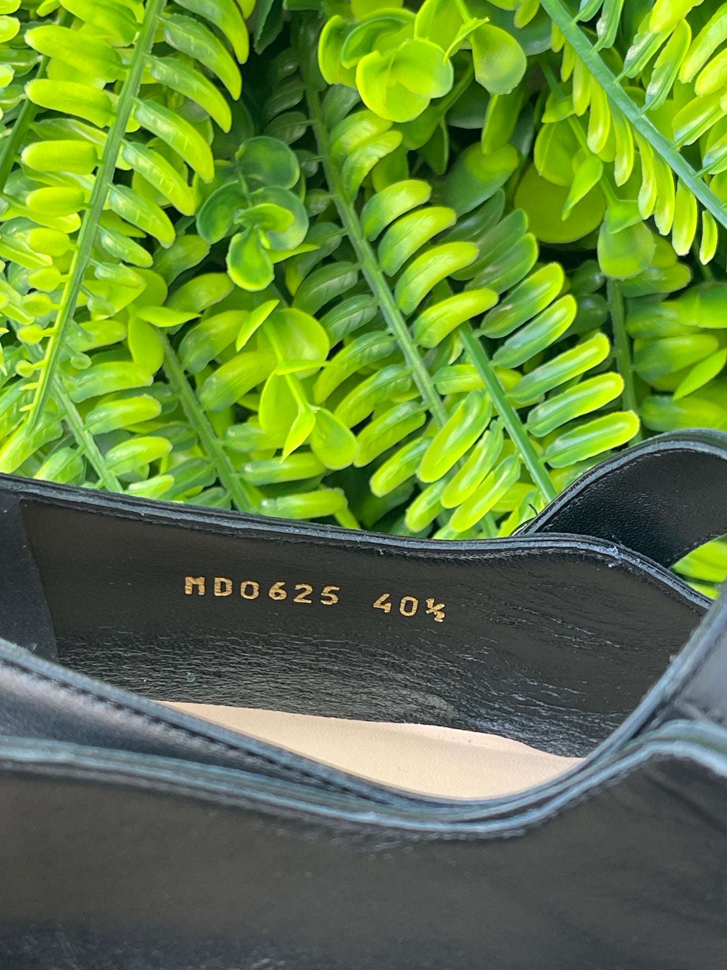 Sapato Christian Dior Mary Jane em Couro Preto