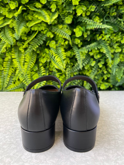 Sapato Christian Dior Mary Jane em Couro Preto