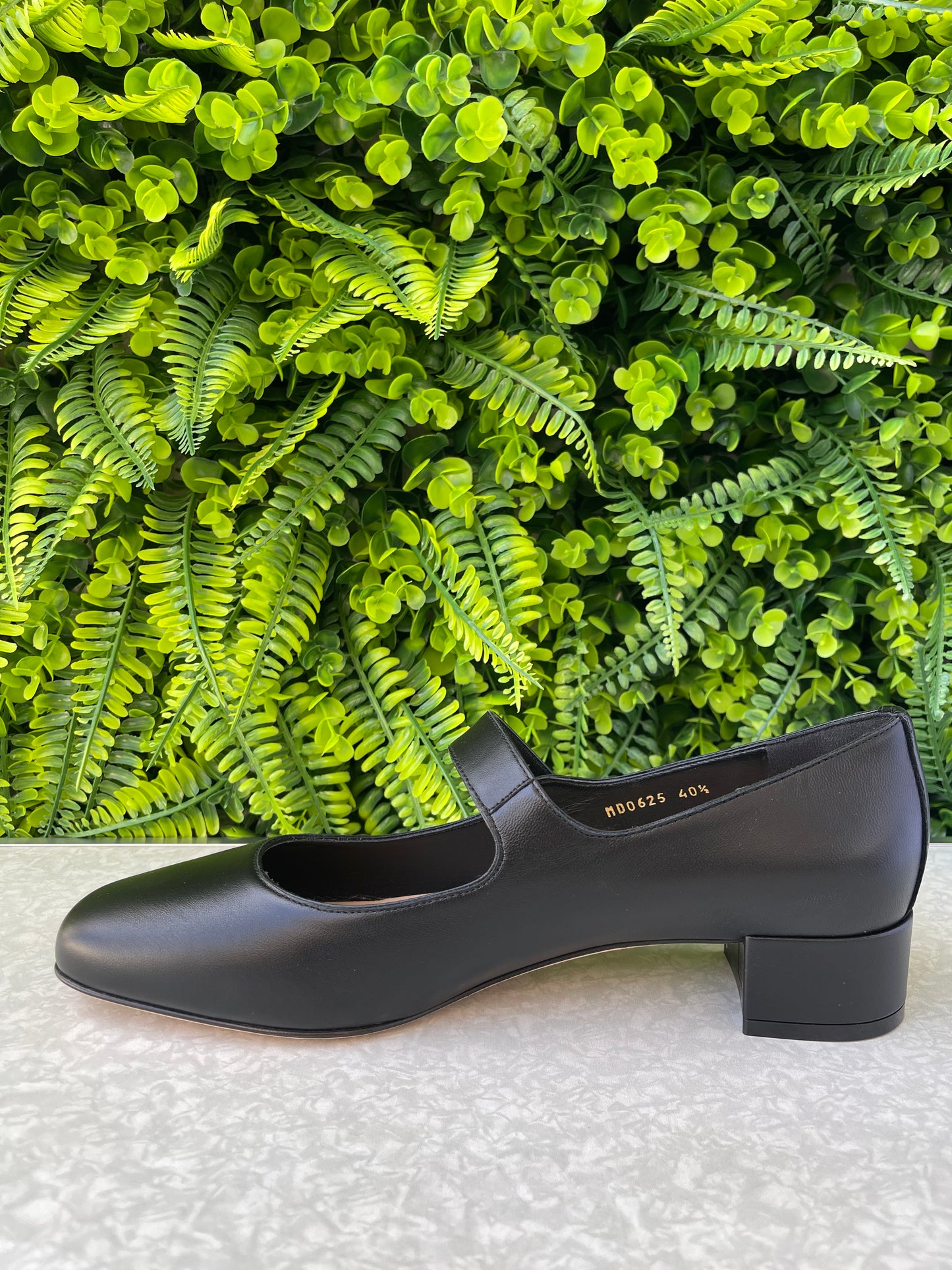 Sapato Christian Dior Mary Jane em Couro Preto