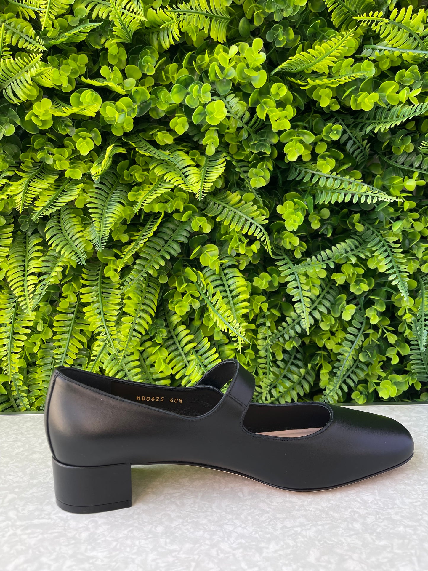 Sapato Christian Dior Mary Jane em Couro Preto