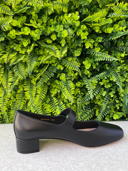 Sapato Christian Dior Mary Jane em Couro Preto