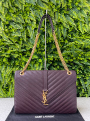 Saint Laurent Envelope Leather Bag