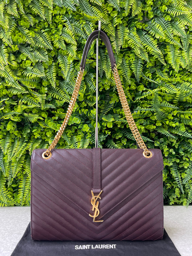 Saint Laurent Envelope Leather Bag