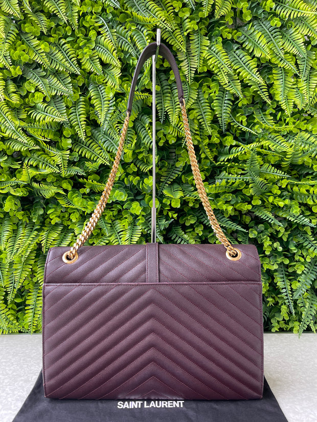 Saint Laurent Envelope Leather Bag