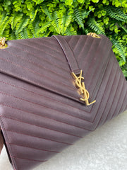 Saint Laurent Envelope Leather Bag