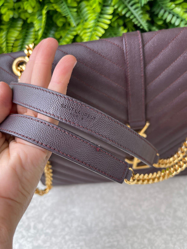 Saint Laurent Envelope Leather Bag