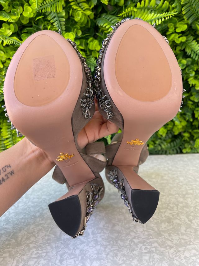 Sandália Prada Grey Suede