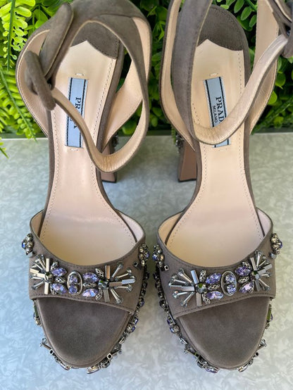 Sandália Prada Grey Suede