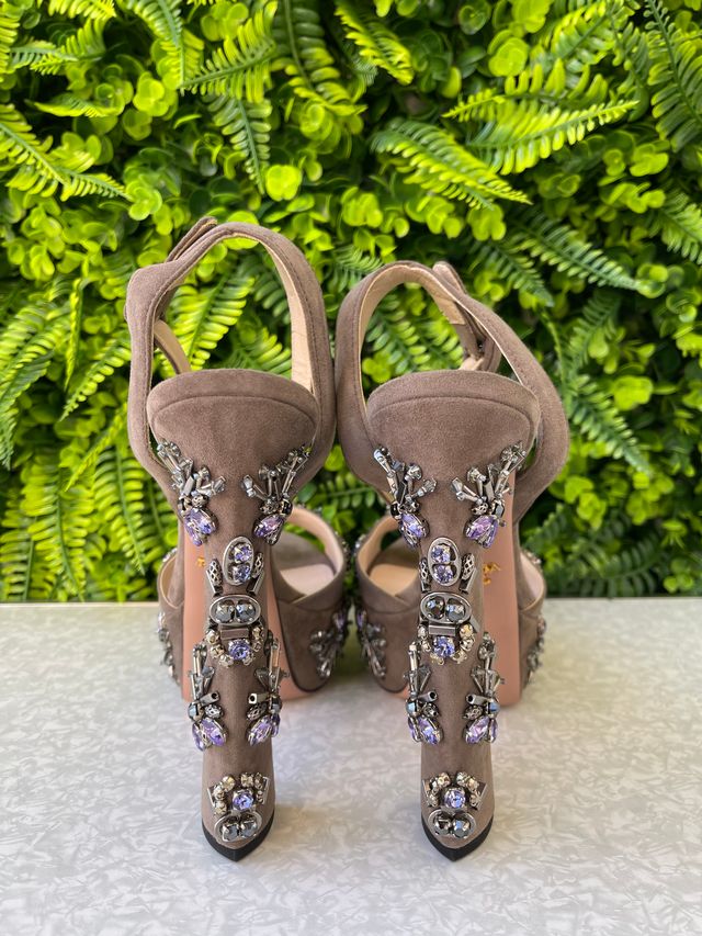Sandália Prada Grey Suede