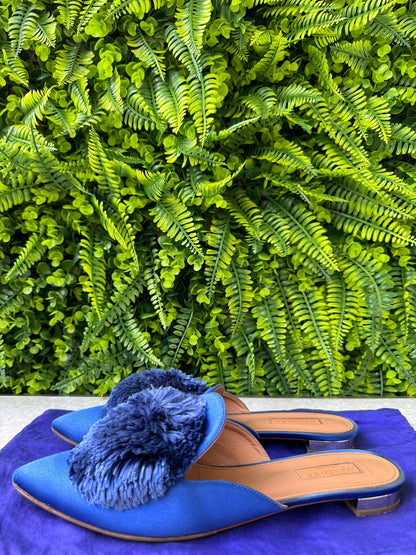 Sapato Aquazzura Blue Satin Powder Puff