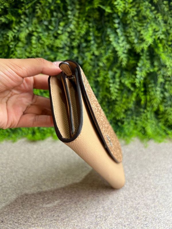 Carteira Coach Nude Glitter