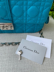 Miss Dior Cannage Lambskin Medium Azul