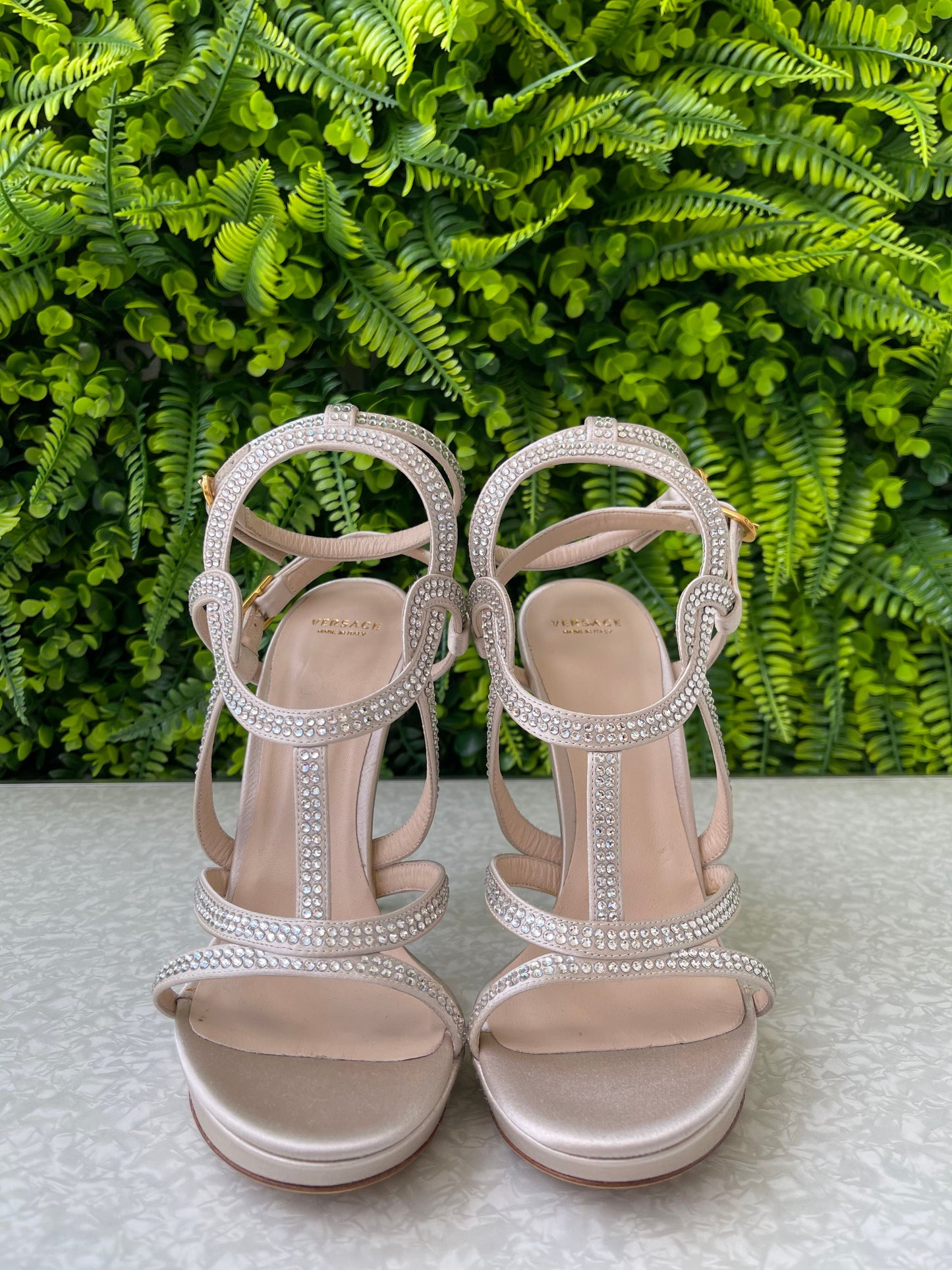Sandália Versace Strass