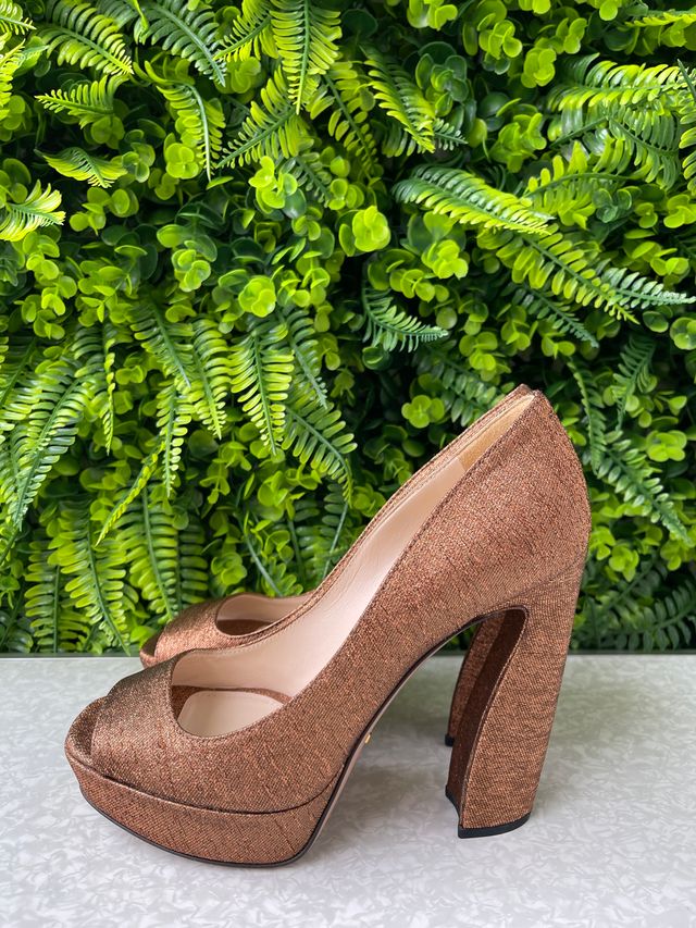 Sapato Prada Nylon Printed Pumps