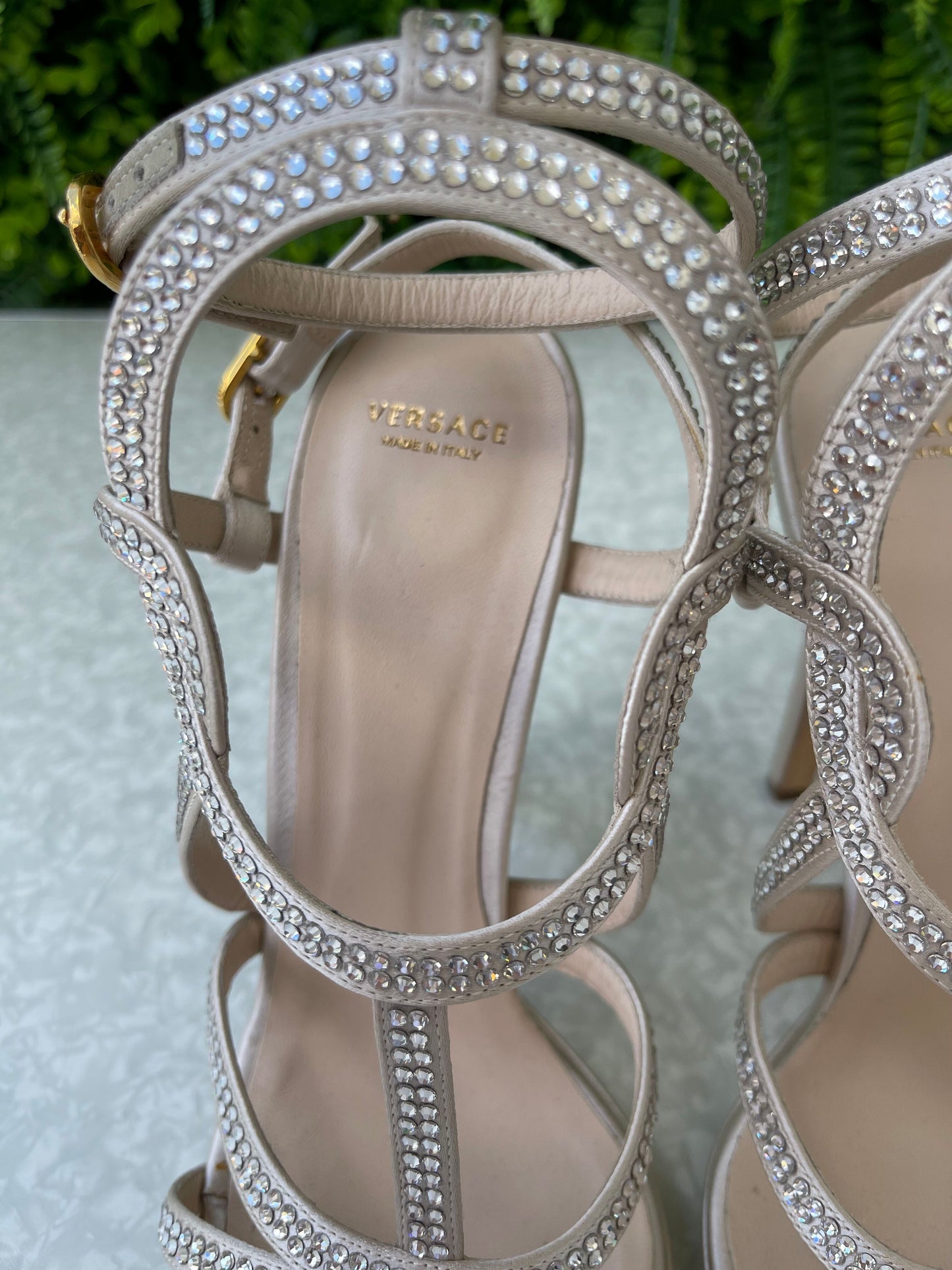Sandália Versace Strass