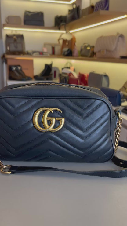 Gucci Marmont Camera bag Preta