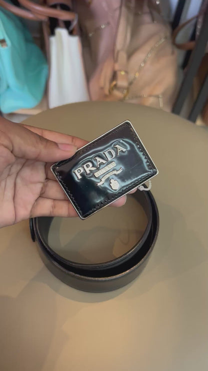 Cinto Prada Logo Preto