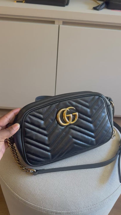 Gucci Marmont Camera bag Preta