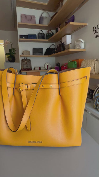 Michael Kors Emilia Pebbled Large Mostarda