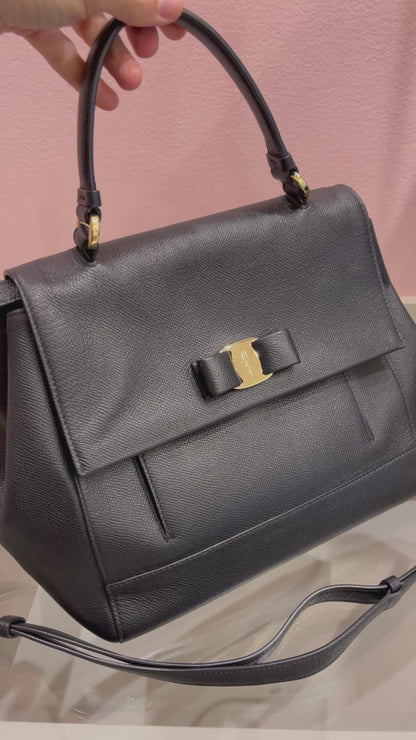 Salvatore Ferragamo Carrie Vara Bow Top Handle